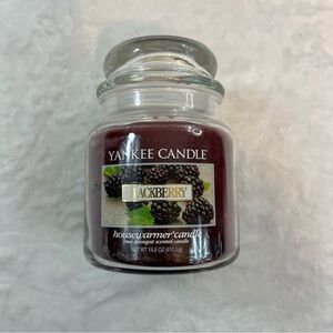 RARE Yankee Candle BLACKBERRY Housewarmer WHITE LABEL Jar 14.5 Oz Used